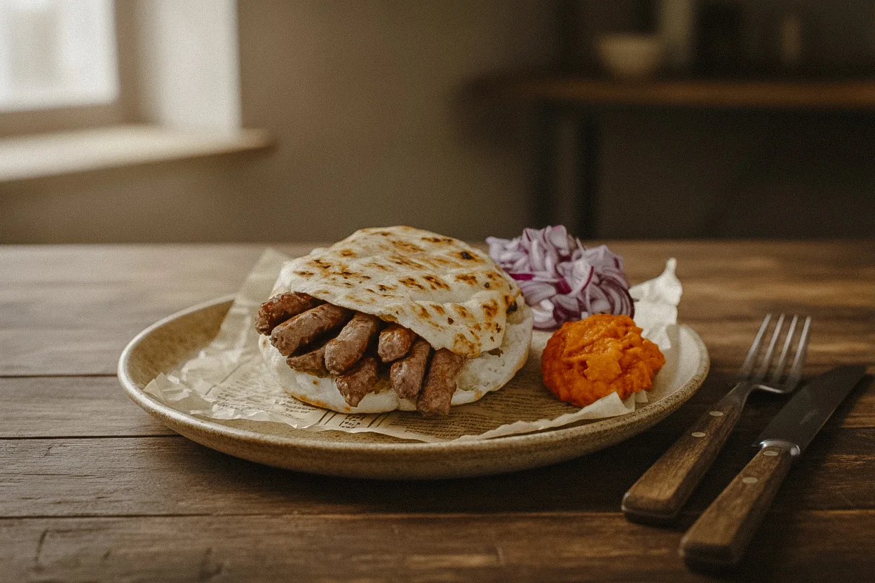 Ćevapi u Lepinji at Balkan Grill Bol