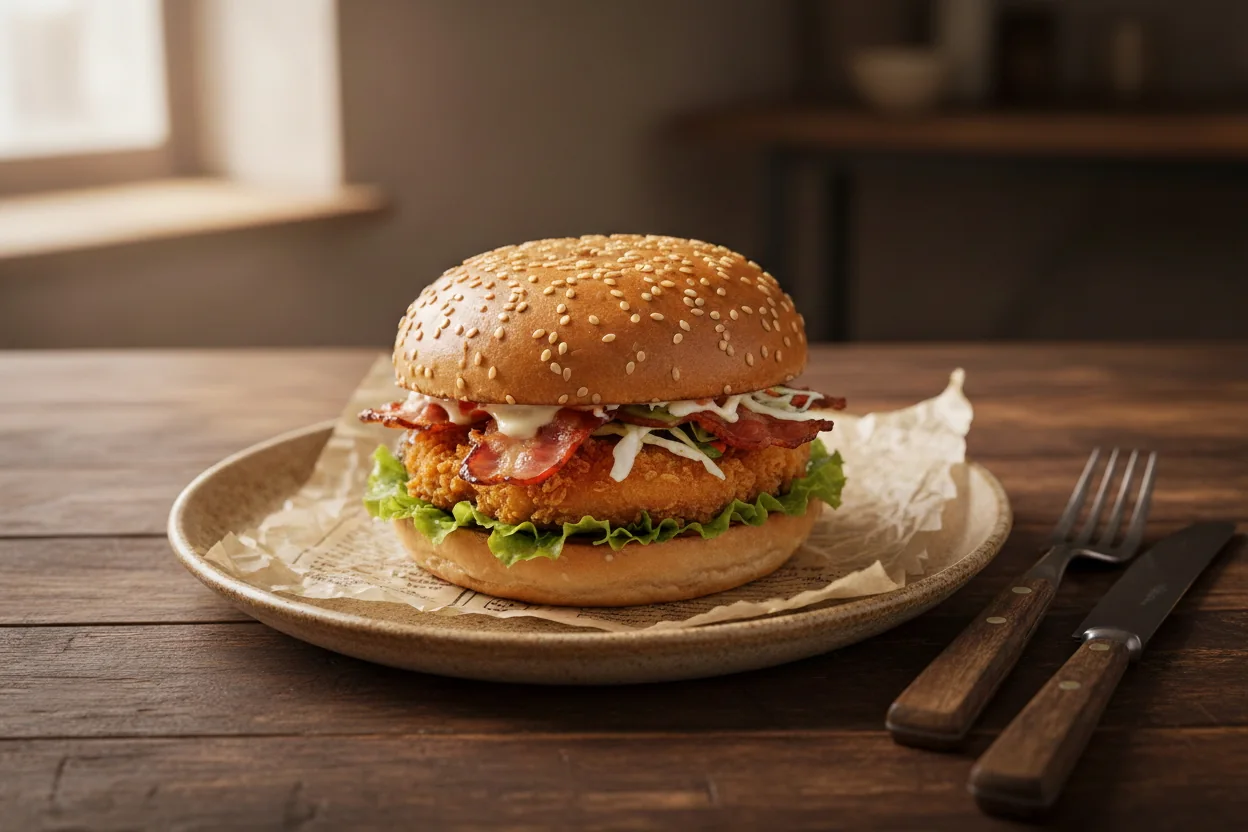 Crispy Chicken Burger at Balkan Grill Bol